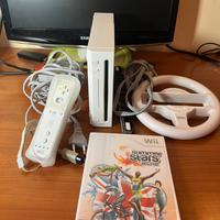 Console Nintendo Wii con cavi, telecomando, gioco