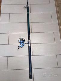 Canna Pesca anni 70 + mulinello Graf Fine Quality