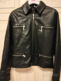 Giubbotto donna in pelle nera