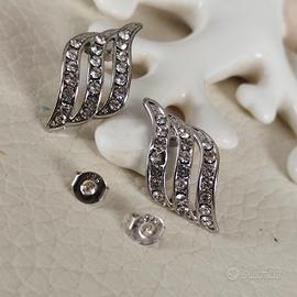 orecchini argento 925 con punti luce Swarovski 💥