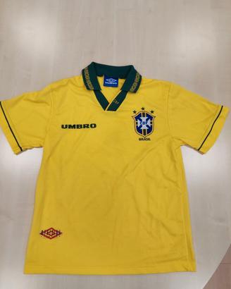 Maglia calcio Brasile usa 94 bambino. Umbro gialla