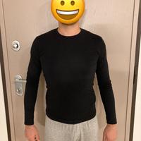 T shirt maniche lunghe nera Daniele Alessandrini