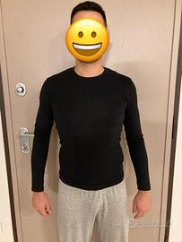 T shirt maniche lunghe nera Daniele Alessandrini