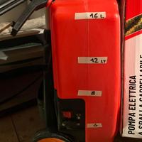 zaino/pompa per giardino con ruote a batteria