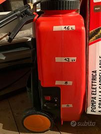 zaino/pompa per giardino con ruote a batteria