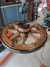 lampadario vecchia ruota