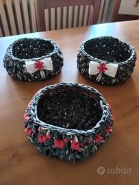 set di cestini fatti a mano