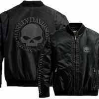 Giubbotto Bomber Nero Harley Davidson Skull Willie