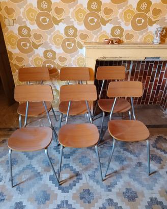 Sei sedie in formica