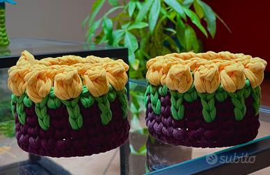 Cestino a fiori idea arredo