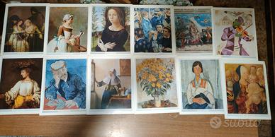 33 stampe plastificate pittori vari