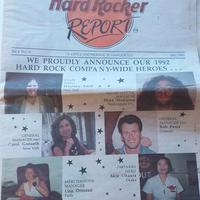 Hard Rock Cafè Rocker Report, magazine- rivista.