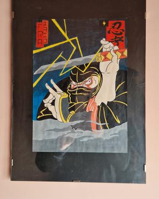 quadro dipinto a mano acrilici su carta 30x42 