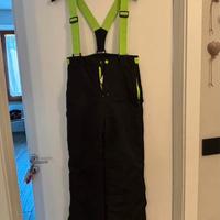 Pantalone salopette sci bambino 11/12 anni