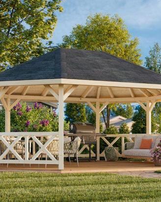 GAZEBO BETTY 25 mq OTTAGONALE 615x465X362h cm