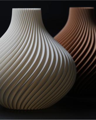 Vaso a bulbo effetto spirale largo