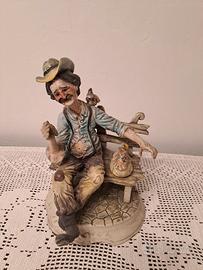 Scultura Ceramica Uomo Anziano