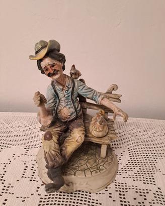 Scultura Ceramica Uomo Anziano