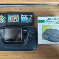 Sega Game Gear + Master Gear Converter 2 + 3 games