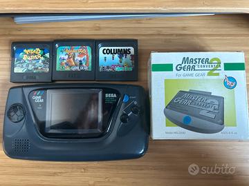 Sega Game Gear + Master Gear Converter 2 + 3 games