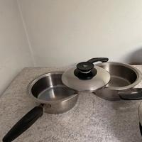 Due pentole amc diametro 14 e 1 coperchio