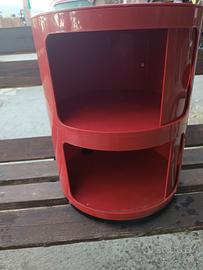 Comodino vintage rosso