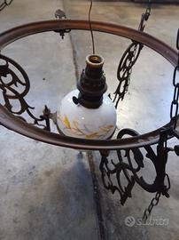 Lampada antica saliscendi  fine 800 inizio 900