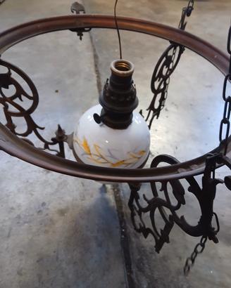Lampada antica saliscendi  fine 800 inizio 900