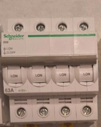 Sezionatore Schneider iSW 63A 4P+Magnetotermico B6