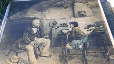 Quadro Induno Domenico 1854 - riproduzione