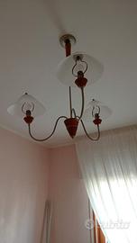 Kit Lampadario+Lume da como'+Lampade da comodino