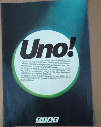 depliant epoca FIAT Uno catalogo pubblicità 1983