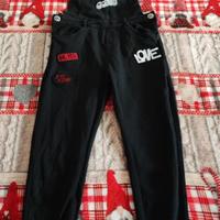 Salopette jeans bambina 9/10 anni 