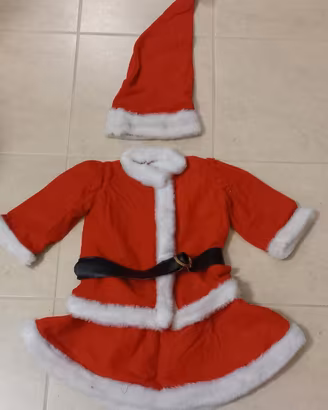 Vestito Babbo Natale Bambina Rosso