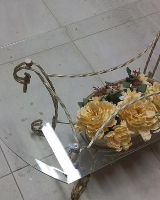 tavolinetto per salotto in ferro battuto