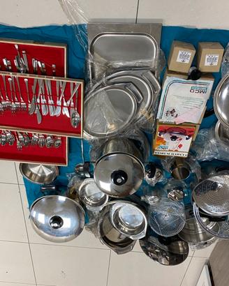 Set pentole e posate IMCO IN ACCIAIO, SETTE STRATI
