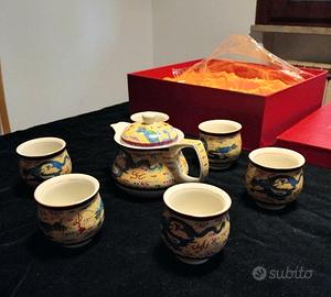 Servizio da tè cinese orientale Ancient Art c/drag
