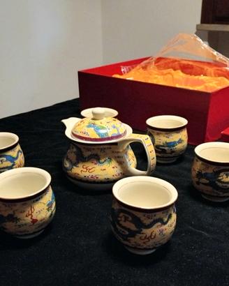 Servizio da tè cinese orientale Ancient Art c/drag