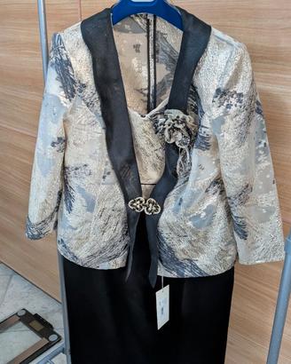 Abito donna da cerimonia completo Musani Oro Nero
