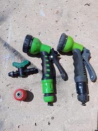 Due Pistole Irrigazione Due Raccordi Tubo Acqua