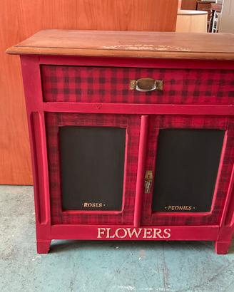 Mobile stile country con motivo a scacchi