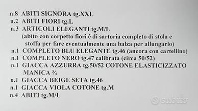 BLOCCO ABBIGLIAMENTO DONNA