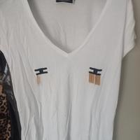 t shirt elisabetta franchi bianca 