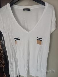 t shirt elisabetta franchi bianca 