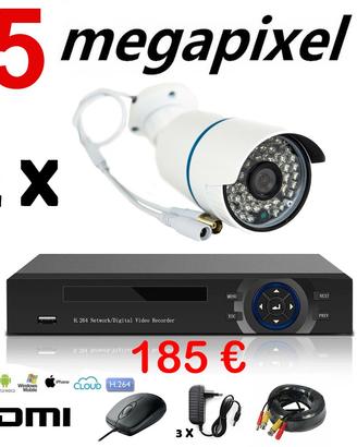 Kit Videosorveglianza da 2/4/6/8 Ch AHD 5MPX F