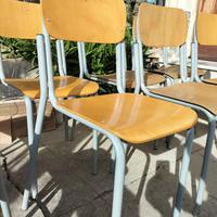 Lotto Sedie Scolastiche Vintage - Stile Industrial