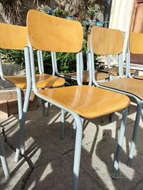 Lotto Sedie Scolastiche Vintage - Stile Industrial
