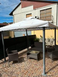 Gazebo 3x3 piu lampadario e salottino