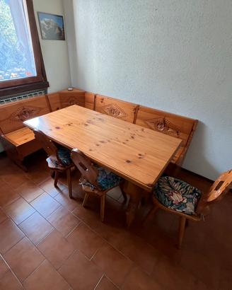 Giro panca legno massello color miele
