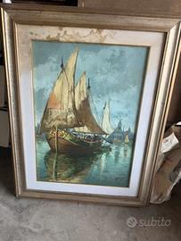 Quadro con barche